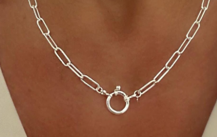 Paper Clip Chain Silver